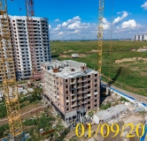 Ход строительства дома 12в в Микрорайон Нанжуль-Солнечный -