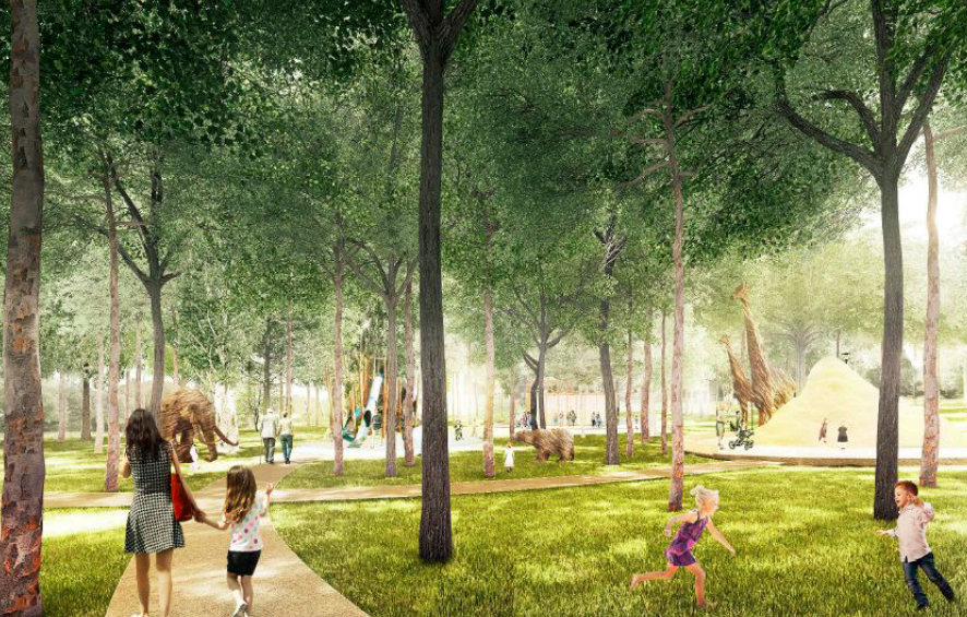 Парк «Швейцария» пополнится 11-ю игровыми площадками для детей