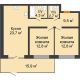 2 комнатная квартира 82,08 м² в ЖК Андерсен парк, дом ГП-5 - планировка