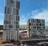 Ход строительства дома литер 12 в ЖК Холмогоры -