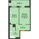 1 комнатная квартира 34,4 м² в ЖК Грин Парк, дом Литер 1 - планировка