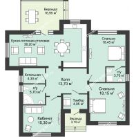 "Мюнхен" 140 м² 140 м², КП Ясная Поляна - планировка