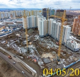 Ход строительства дома 12в в Микрорайон Нанжуль-Солнечный -