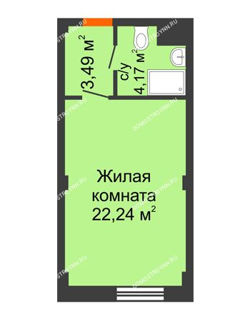 Студия 29,85 м² - Апарт-Отель Гордеевка