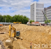 Ход строительства дома 1 в ЖК Вэйвер -