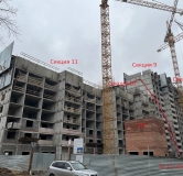 Ход строительства дома секция 5 в ЖК Развитие -