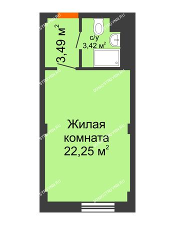 Студия 29,16 м² - Апарт-Отель Гордеевка