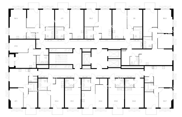 Планировка 3 этажа в доме корпус 3 в ЖК Савин парк
