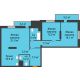 3 комнатная квартира 94,4 м², ЖК Космолет - планировка