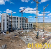 Ход строительства дома 12в в Микрорайон Нанжуль-Солнечный -