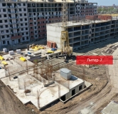 Ход строительства дома Литер 1 в ЖК Краски -
