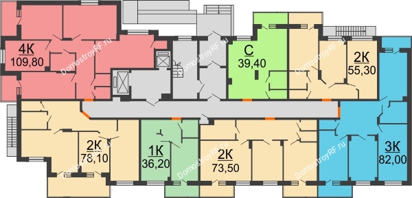 Планировка 1 этажа в доме 4 этап в ЖК Трамвай желаний