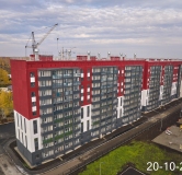 Ход строительства дома 54 в ЖК Вишневая Горка -