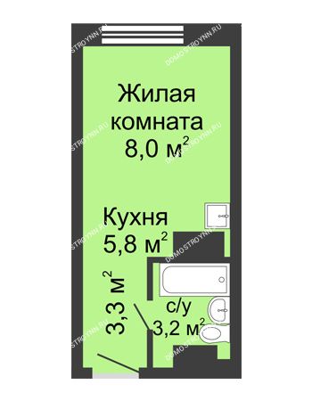 Студия 20,3 м² - Дом Студии на Лядова