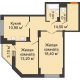 2 комнатная квартира 64 м² в ЖК Высота, дом 4 позиция - планировка