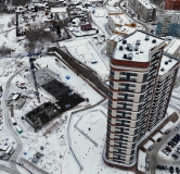 Ход строительства дома 3, секция 1-4 в ЖК Беринг -