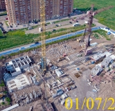 Ход строительства дома 12, 1 этап в Микрорайон Нанжуль-Солнечный -