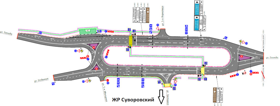 Движение ограничено в Октябрьском районе Ростова из-за реконструкции транспортной развязки