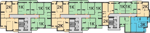 Планировка 2 этажа в доме Литер 28 в ЖК Губернский