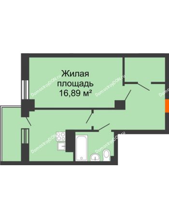 1 комнатная квартира 44,41 м² в ЖК Сокол Градъ, дом Литер 6