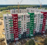 Ход строительства дома 16 в ЖК Вишневая Горка -