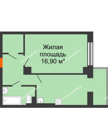 1 комнатная квартира 40,81 м² в ЖК Сокол Градъ, дом Литер 6