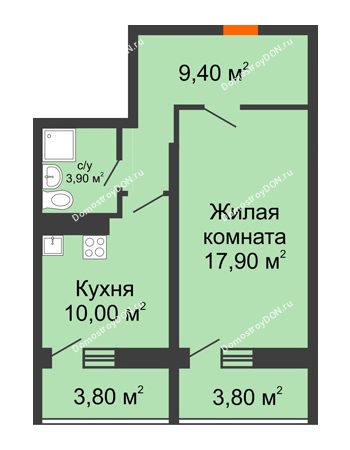1 комнатная квартира 45 м² в ЖК Звезда Столицы, дом Литер 5