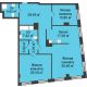 3 комнатная квартира 139,57 м², ЖК Гранд Панорама - планировка